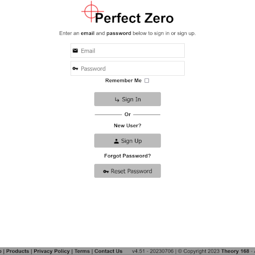 perfect zero web appplication
