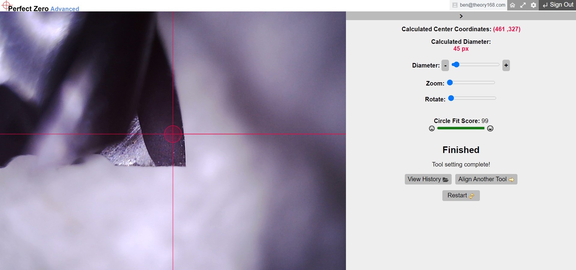 perfect zero cnc alignment software