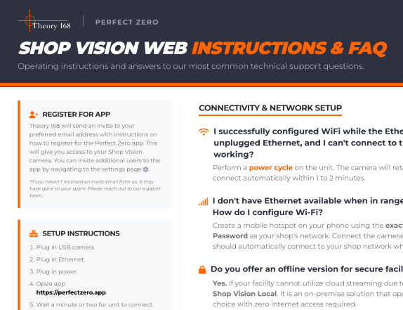 shop vision instructions faq